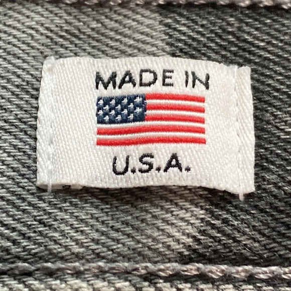 Re/Done Gray Camo High Rise Ankle Crop Button Fly Raw Hem Jeans Size 25 - Picture 11 of 13